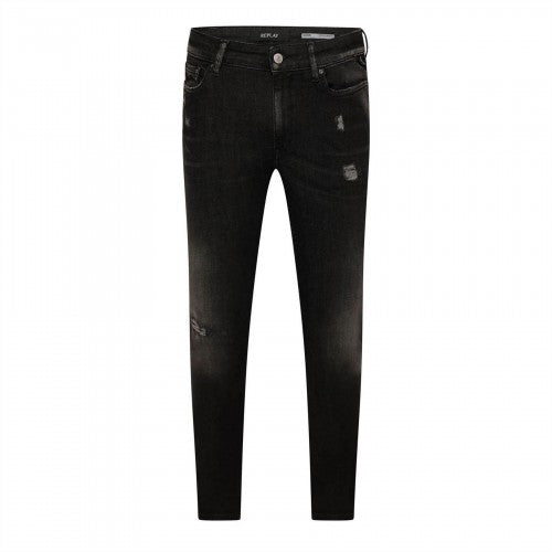 Front - Replay Womens/Ladies Luz Ripped Skinny Jeans