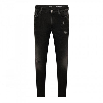 Front - Replay Womens/Ladies Luz Ripped Skinny Jeans