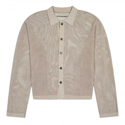 Front - MKI MIYUKI ZOKU Mens Knitted Long-Sleeved Shirt