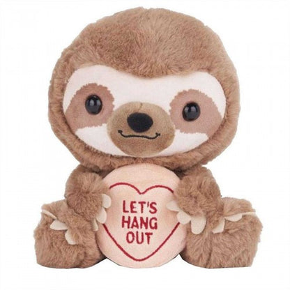 Front - Love Hearts Hearts Sloth Plush Toy