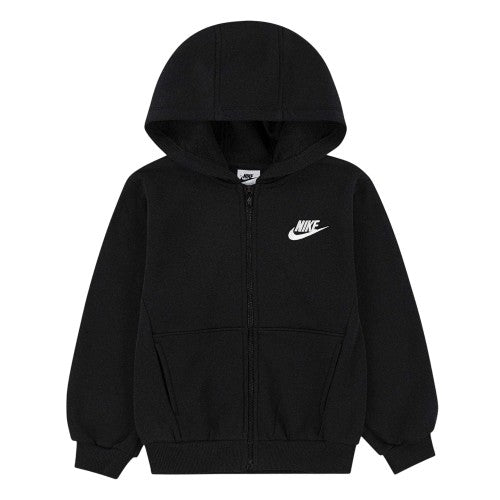 Front - Nike Childrens/Kids Sportswear Club Embroidered Logo Full Zip Hoodie