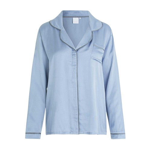 Front - CCDK Copenhagen Womens/Ladies Joseph Contrast Piping Long-Sleeved Pyjama Top