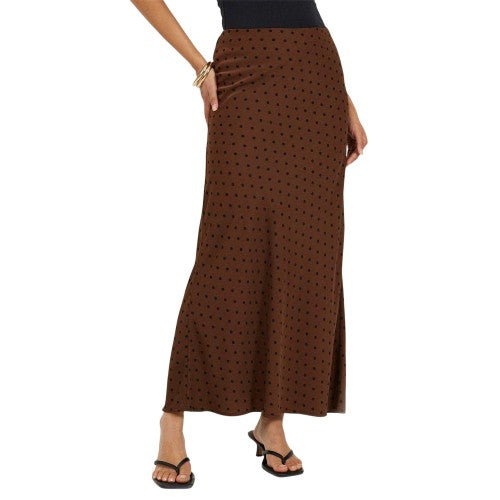 Front - Brave Soul Womens/Ladies Polka Dot Maxi Skirt