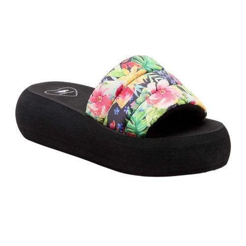 Front - Rocket Dog Womens/Ladies Splash Bahama Flatform Sliders