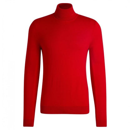 Front - Hugo Mens San Thomas Roll Neck Sweater Top