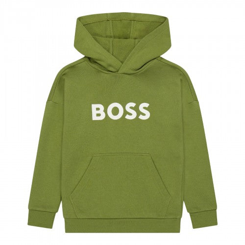 Front - Boss Childrens/Kids Lettering Print Regular Hoodie