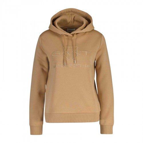 Front - Gant Womens/Ladies Archive Shield Logo Hoodie