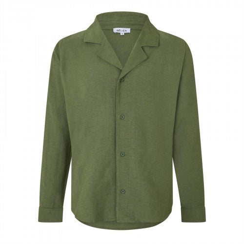 Front - Belier Mens Linen Long-Sleeved Shirt