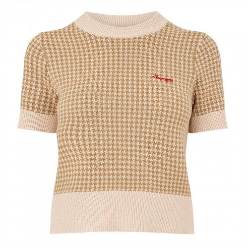 Front - Slazenger Womens/Ladies Houndstooth Knitted Top