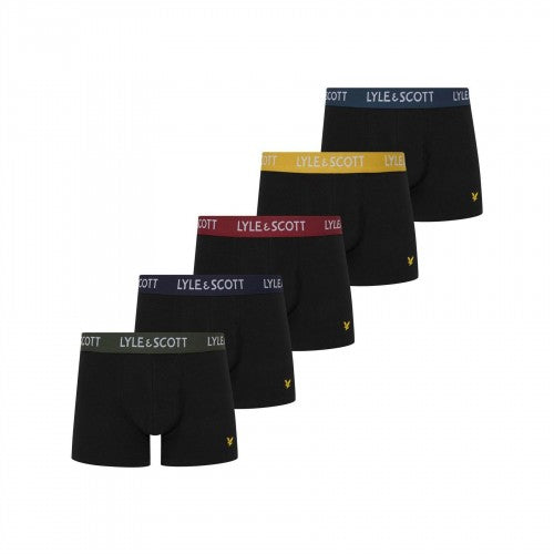 Blue - Front - Lyle & Scott Mens Cotton Blend Underwear (Pack of 5)