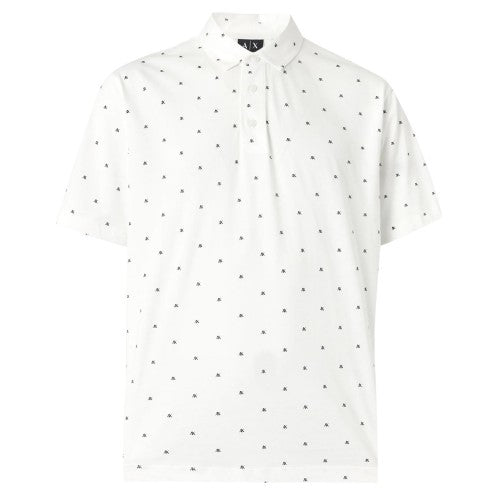 Front - Armani Exchange Mens Logo Regular Short-Sleeved Polo Shirt