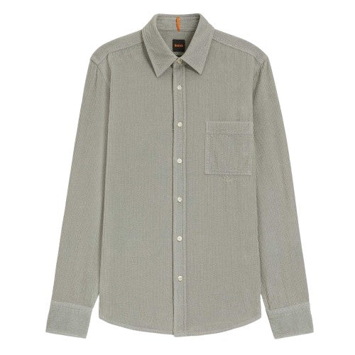Front - Boss Mens Cotton Regular Long-Sleeved Shirt