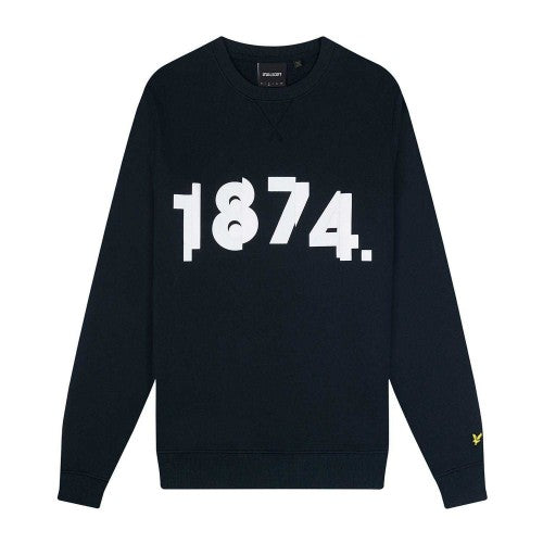 Front - Lyle & Scott Mens 1874 Graphic Sweatshirt