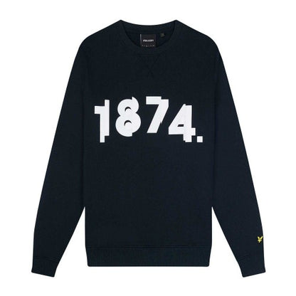 Front - Lyle & Scott Mens 1874 Graphic Sweatshirt