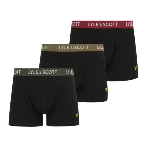 Front - Lyle & Scott Mens Core Boxer Shorts (Pack of 3)