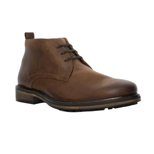 Front - Dune London Mens Charleys Leather Chukka Boots