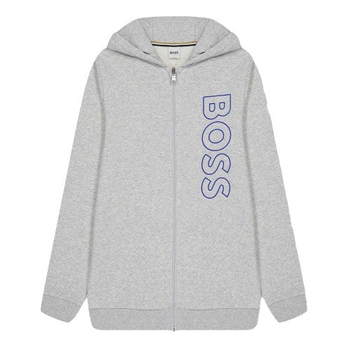 Front - Boss Childrens/Kids Logo Regular Hooded Jacket