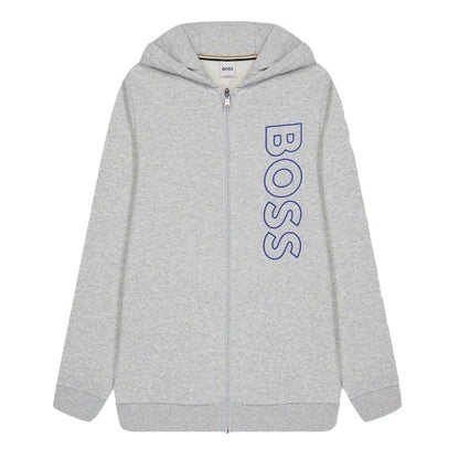 Front - Boss Childrens/Kids Logo Regular Hooded Jacket