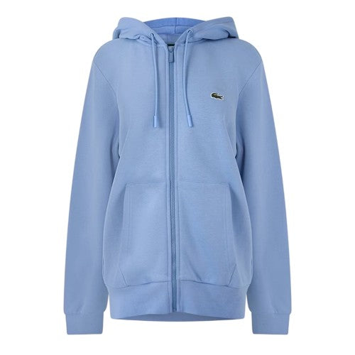 Front - Lacoste Mens Basic Logo Cotton Blend Full Zip Hoodie