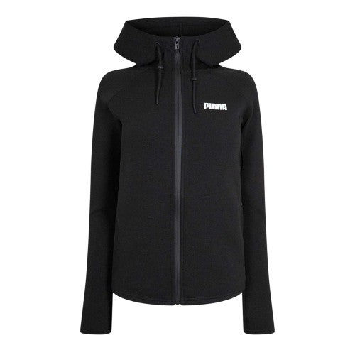 Front - Puma Womens/Ladies Logo Hooded Regular Sweat Jacket