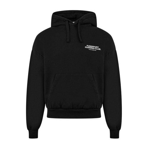 Front - Puresport Mens Running Club Organic Cotton Pullover Hoodie
