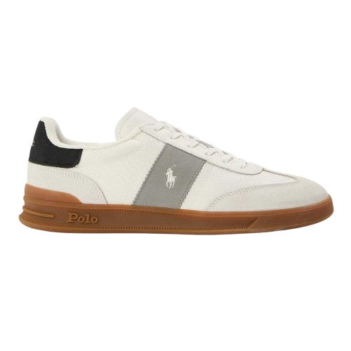 Front - Ralph Lauren Mens Heritage Aera Suede Trainers