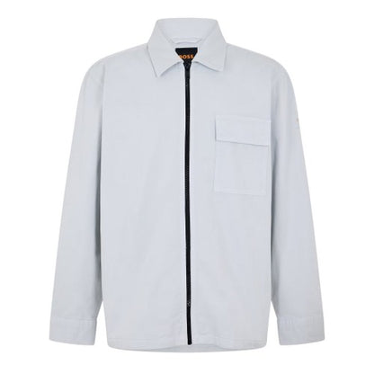 Front - Boss Mens Patterned Chest Pocket Overshirt