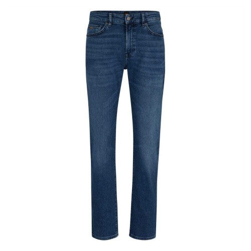 Front - Boss Mens Denim Straight Leg Jeans