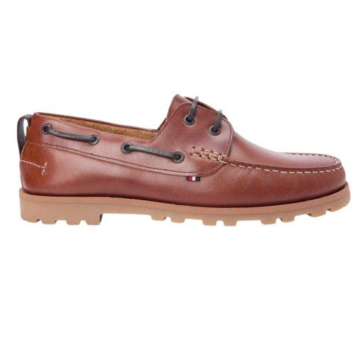 Front - Tommy Hilfiger Mens Leather Boat Shoes