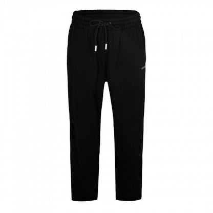 Front - Off White Mens Fleece Elasticated Waist Sweatpants