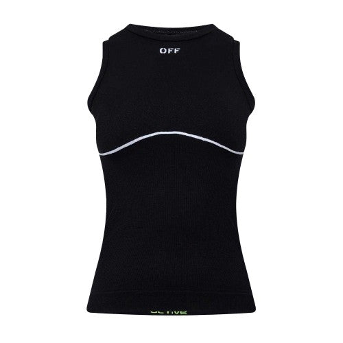 Front - Off White Womens/Ladies Slim Tank Top