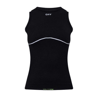 Front - Off White Womens/Ladies Slim Tank Top