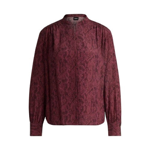 Front - Boss Womens/Ladies Snake Print Long-Sleeved Blouse