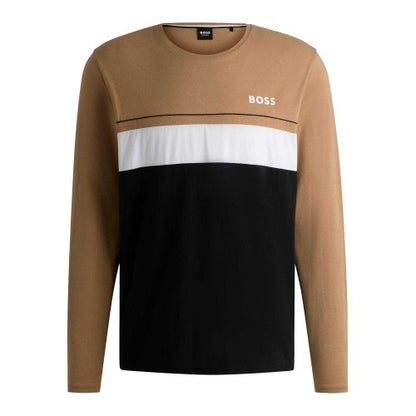 Front - Hugo Boss Mens Logo Long-Sleeved T-Shirt