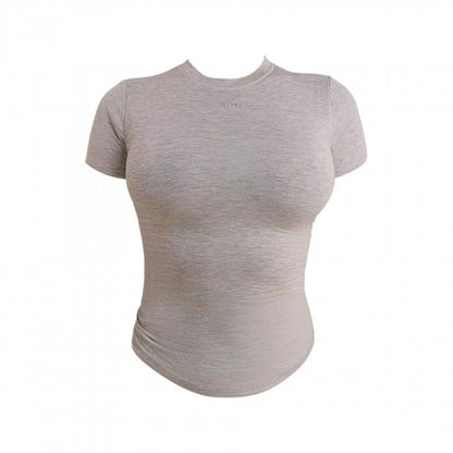 Front - Mars The Label Womens/Ladies Embroidered Logo Fitted Short-Sleeved Top