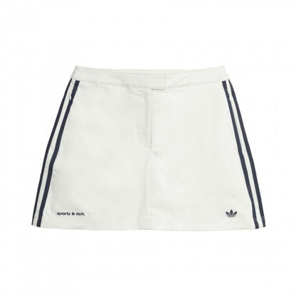Front - Adidas Womens/Ladies Originals X Sporty & Rich 3 Stripes Skort