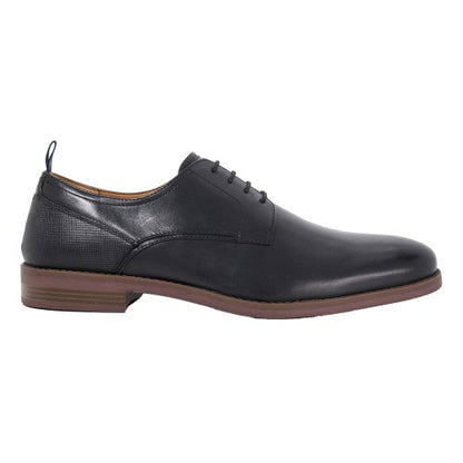 Front - Dune London Mens Soreen Leather Lace Up Oxford Shoes