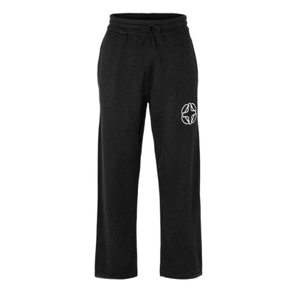Front - Belier Mens Mohair Logo Straight Leg Trousers