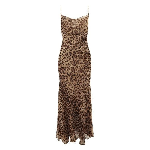 Front - Bardot Womens/Ladies Leopard Print Cowl Neck Maxi Dress