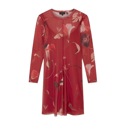 Front - Ted Baker Womens/Ladies Mesh Long-Sleeved Mini Dress