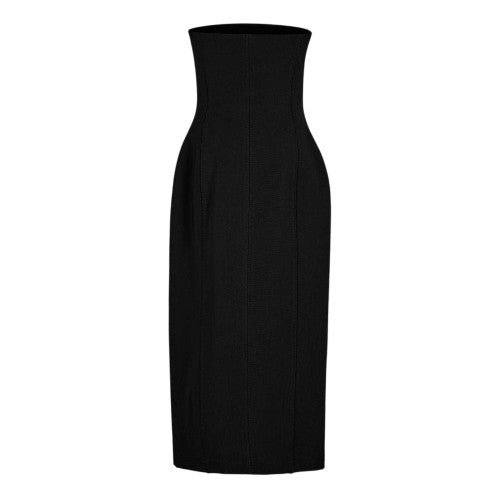 Front - Off White Womens/Ladies Bodycon Midi Dress