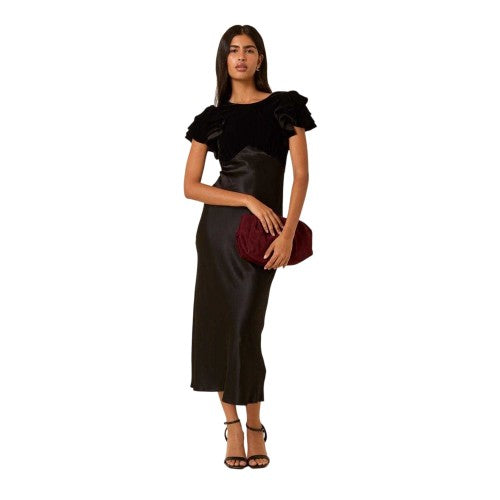 Front - Nobody´s Child Womens/Ladies Lola Velvet Ruffle Midi Dress