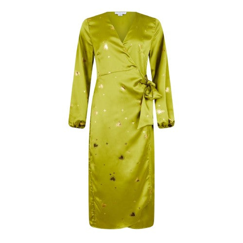 Front - Never Fully Dressed Womens/Ladies Vienna Balloon Sleeve Wrap Dress