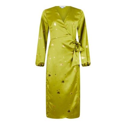 Front - Never Fully Dressed Womens/Ladies Vienna Balloon Sleeve Wrap Dress