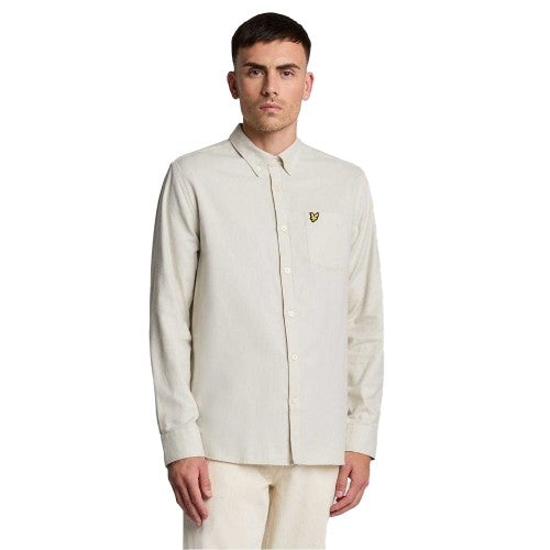 Front - Lyle & Scott Mens Plain Flannel Shirt