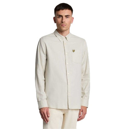 Front - Lyle & Scott Mens Plain Flannel Shirt