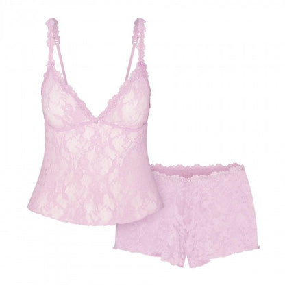 Front - Skims Womens/Ladies Lace Stretch Triangle Cups Lingerie Set
