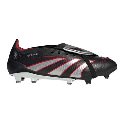 Front - Adidas Mens Predator Elite Fold Over Firm Ground Football Boots