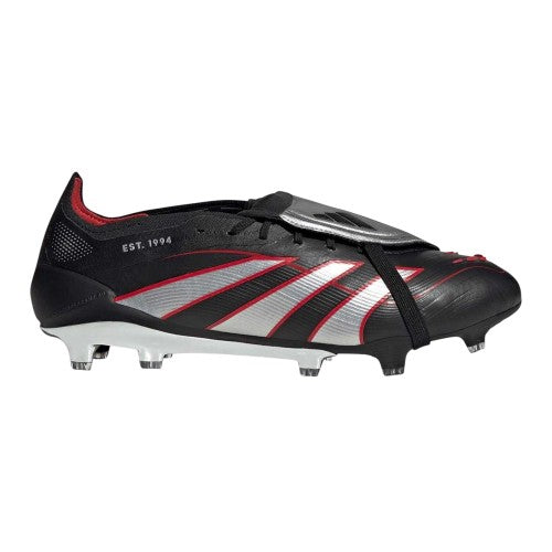 Front - Adidas Mens Predator Elite Fold Over Firm Ground Football Boots