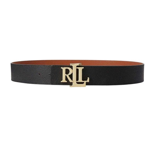 Front - Ralph Lauren Womens/Ladies Pebbled Leather Reversible Belt